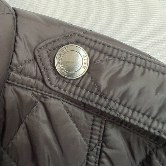 BURBERRY BRIT Quilted Jacket Nova Check Lining Black Size L - Picture 4 of 16